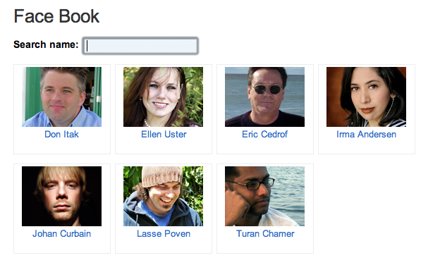 Example of face book page